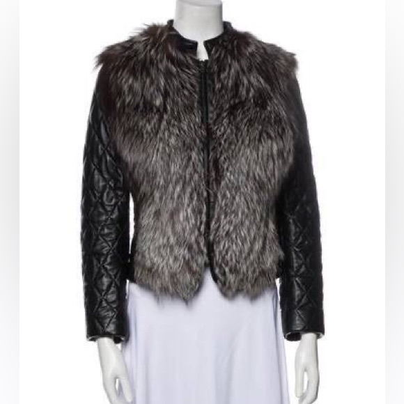 Nwt Diane Von Furstenberg Roccoco Fox Fur Jacket Large
